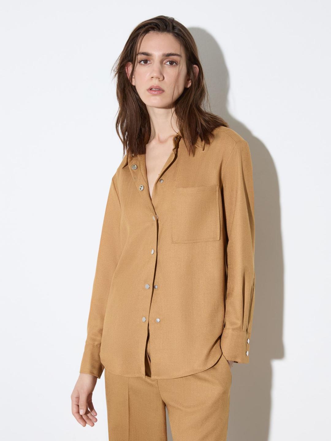 Giacca camicia in twill fiammato | Max&Co Giacca camicia in twill fiammato | Max&Co