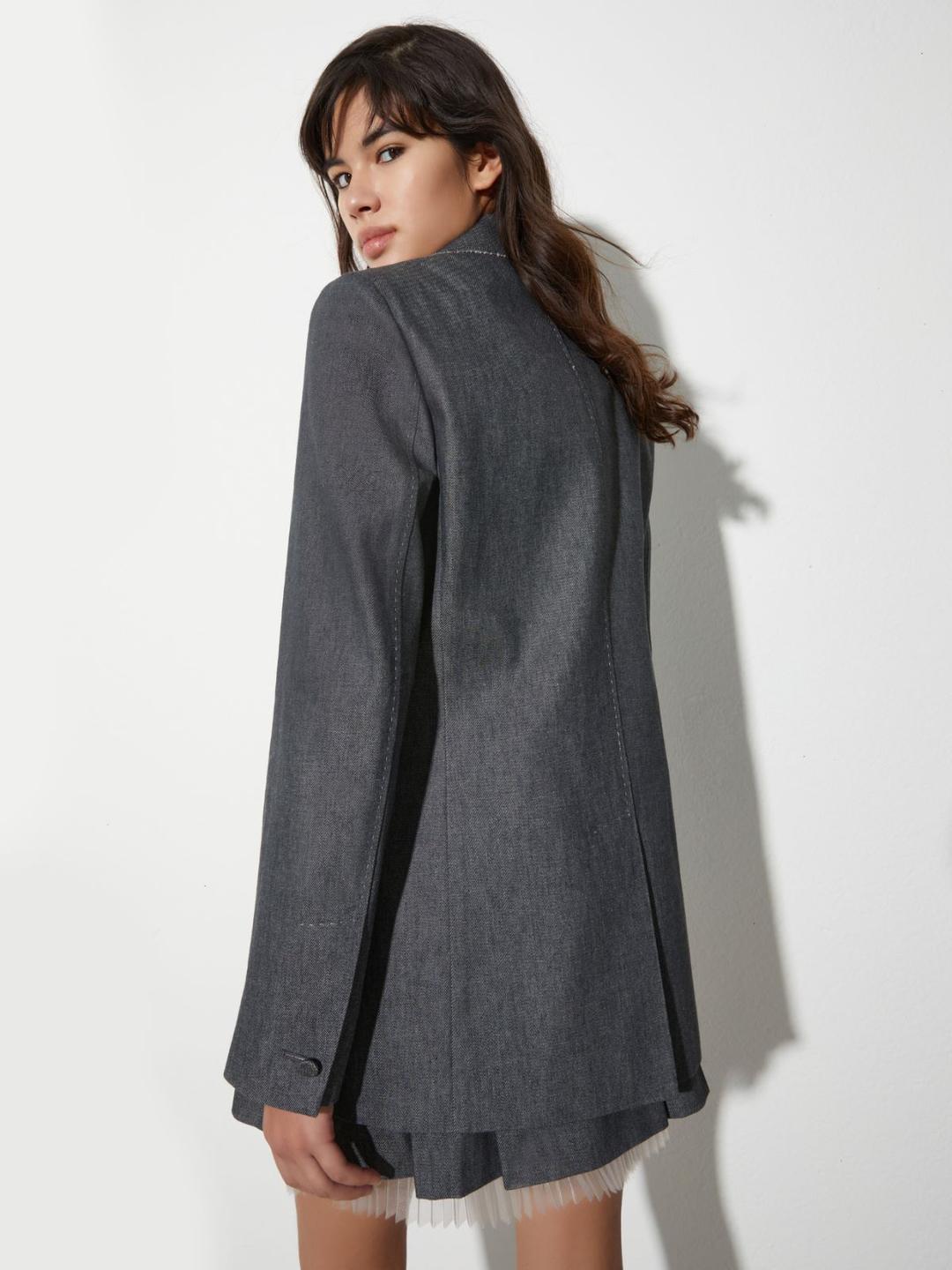 Blazer in denim Sartorial Greys | Max&Co Blazer in denim Sartorial Greys | Max&Co