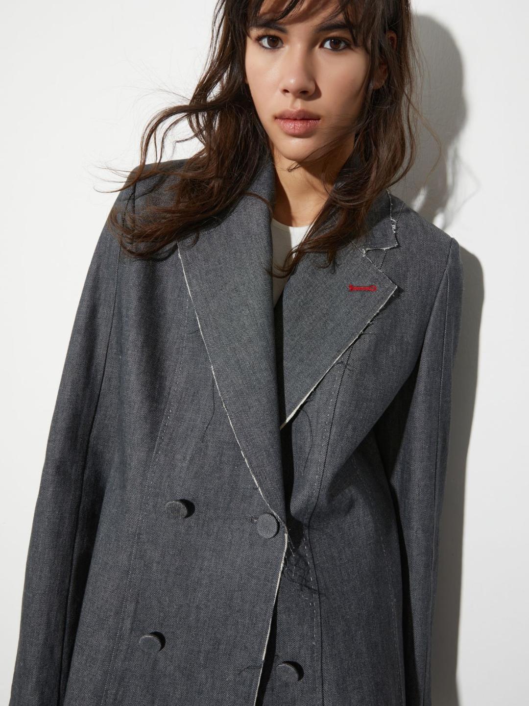 Blazer in denim Sartorial Greys | Max&Co Blazer in denim Sartorial Greys | Max&Co