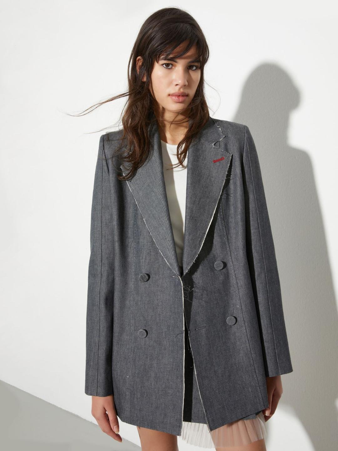 Blazer in denim Sartorial Greys | Max&Co Blazer in denim Sartorial Greys | Max&Co