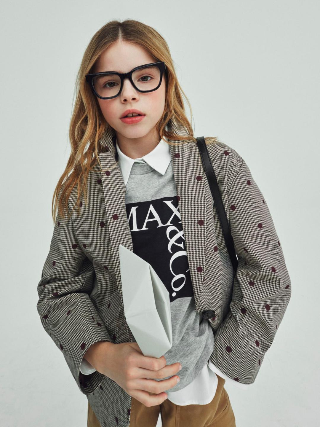 Giacca blazer in pied-de-poule a pois KID | Max&Co Giacca blazer in pied-de-poule a pois KID | Max&Co