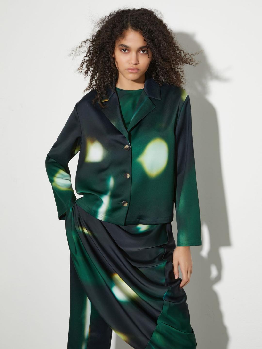 Giacca camicia in envers satin | Max&Co Giacca camicia in envers satin | Max&Co