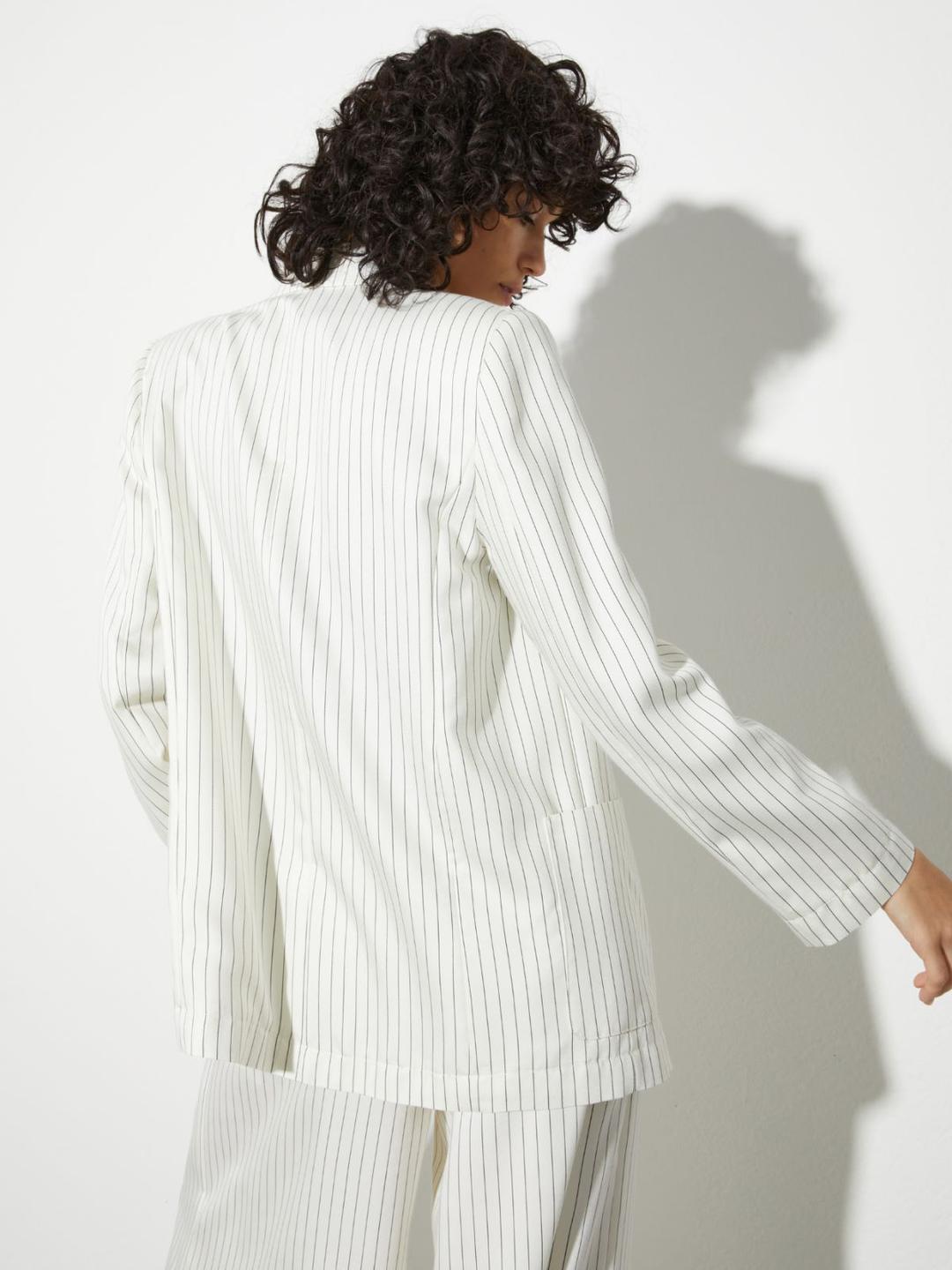 Blazer gessato in twill fluido | Max&Co Blazer gessato in twill fluido | Max&Co