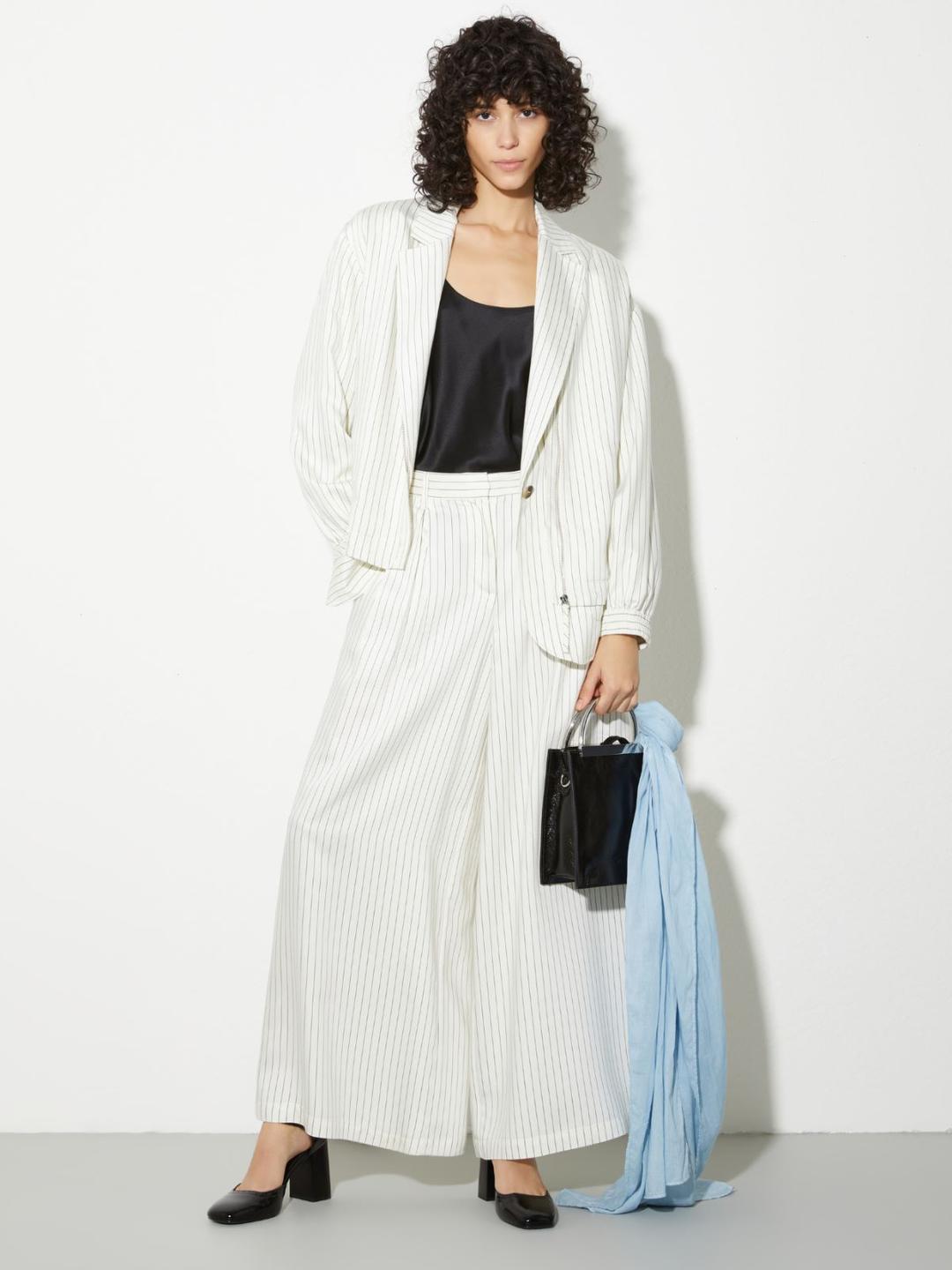 Blazer gessato in twill fluido | Max&Co Blazer gessato in twill fluido | Max&Co