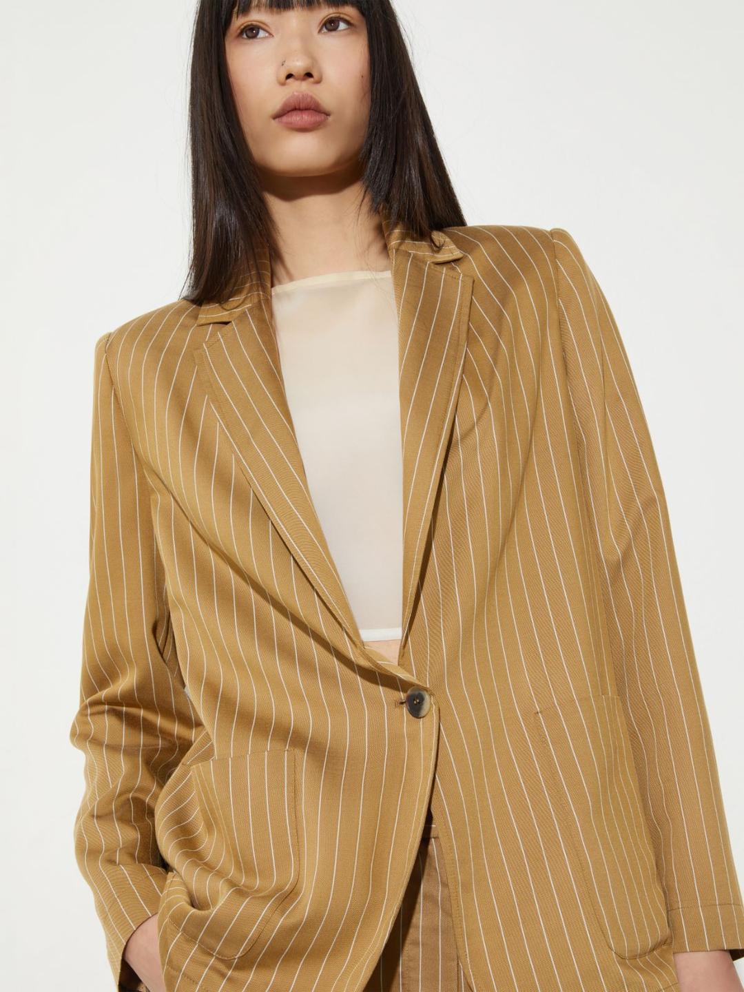 Blazer gessato in twill fluido | Max&Co Blazer gessato in twill fluido | Max&Co