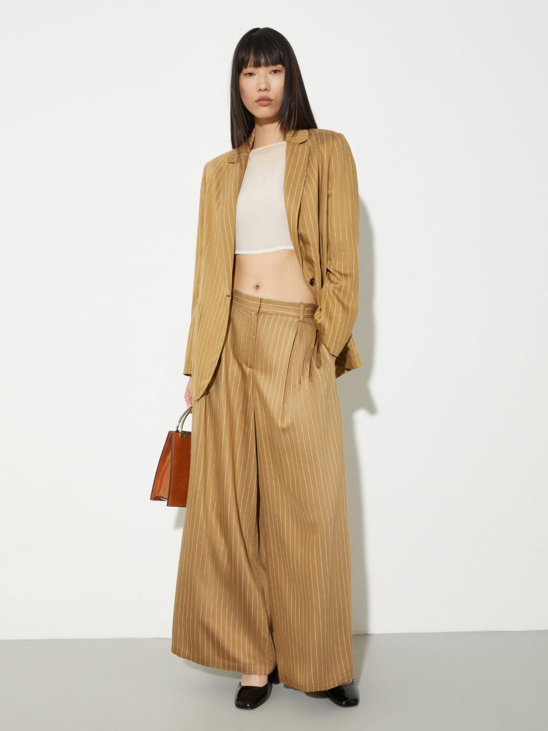 Blazer gessato in twill fluido | Max&Co Blazer gessato in twill fluido | Max&Co