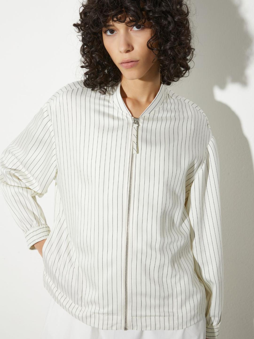 Bomber gessato in twill fluido | Max&Co Bomber gessato in twill fluido | Max&Co