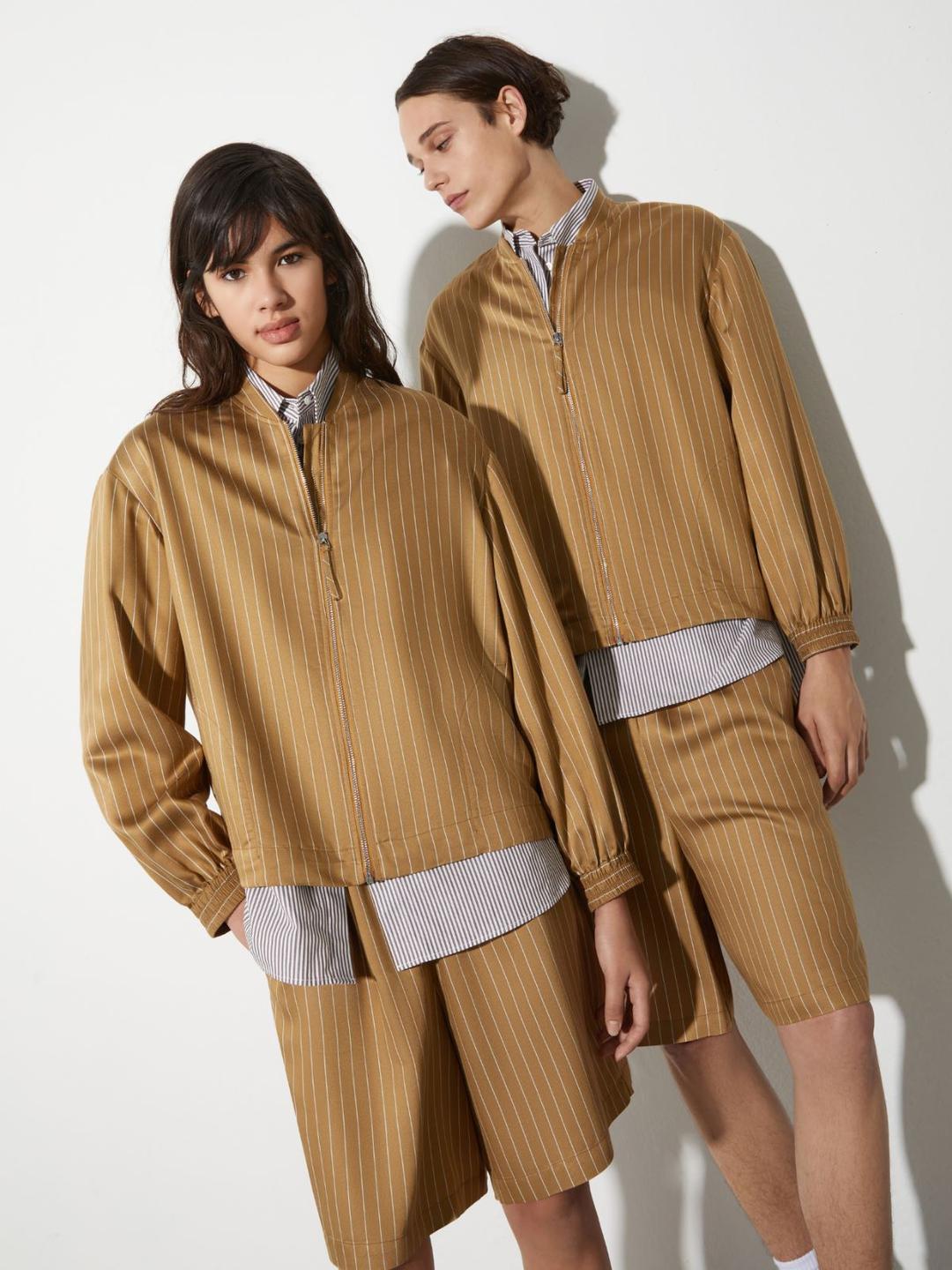 Bomber gessato in twill fluido | Max&Co Bomber gessato in twill fluido | Max&Co