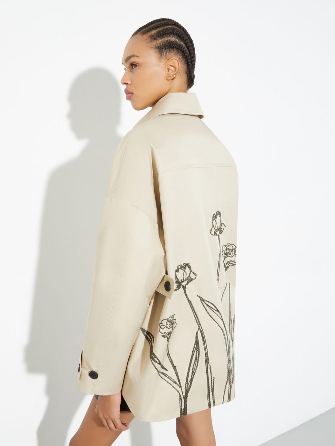 Overshirt in gabardine ricamata | Max&Co Overshirt in gabardine ricamata | Max&Co