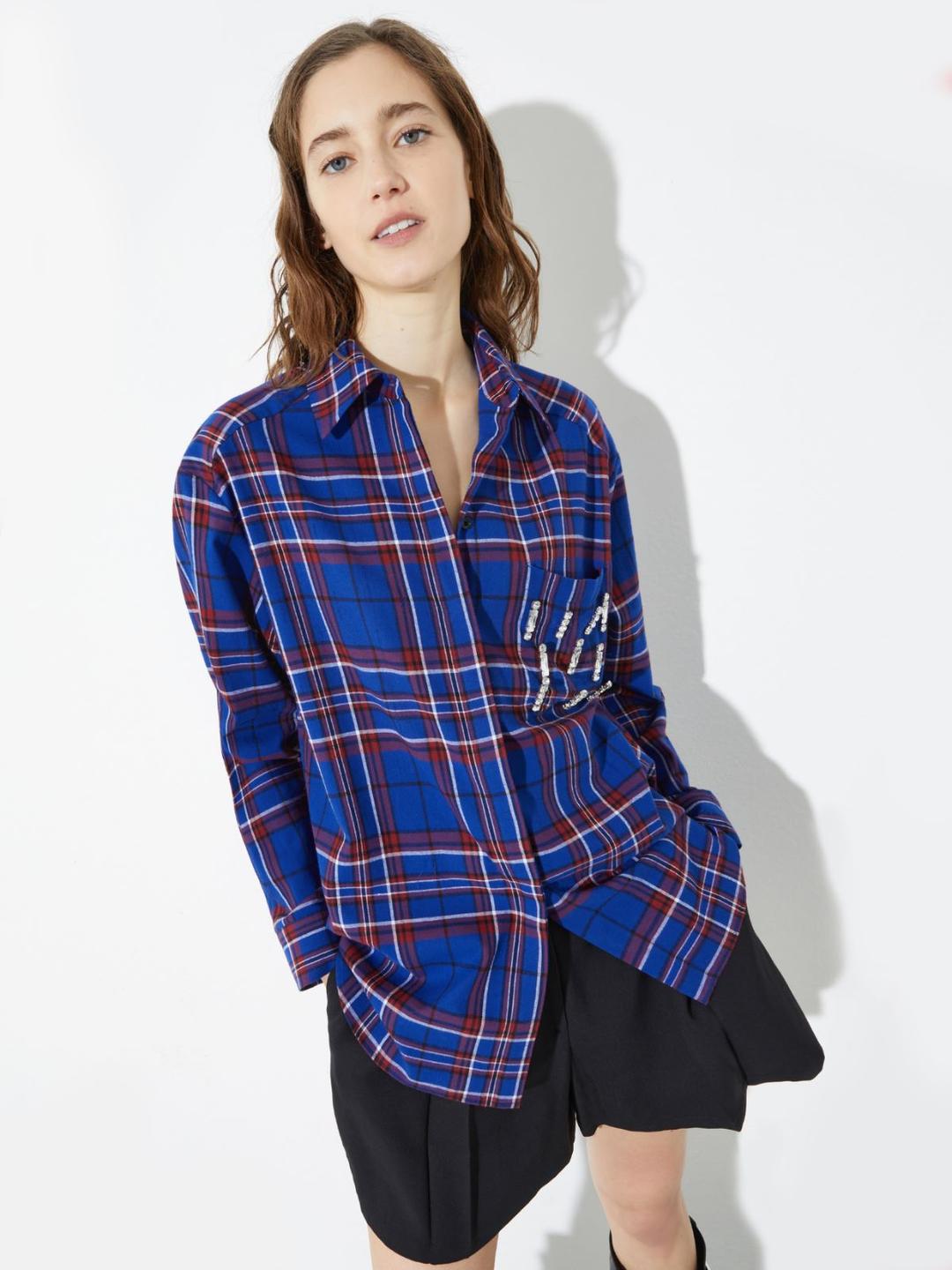 Camicia in flanella con strass | Max&Co Camicia in flanella con strass | Max&Co