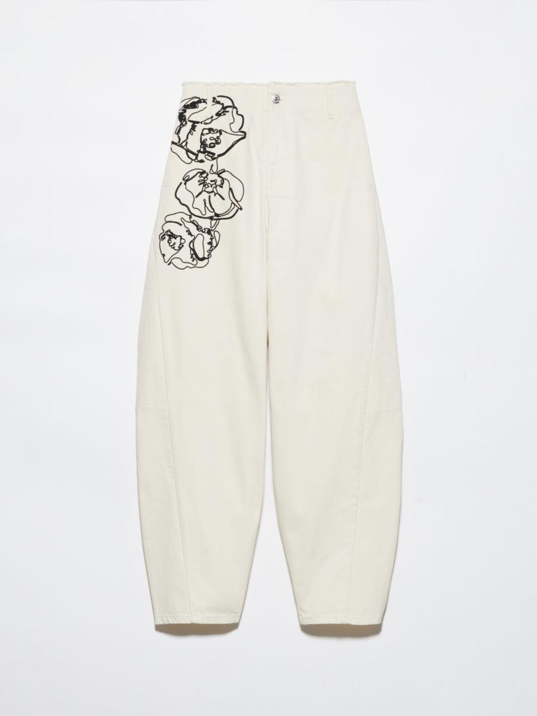 Pantaloni in drill con ricami | Max&Co Pantaloni in drill con ricami | Max&Co