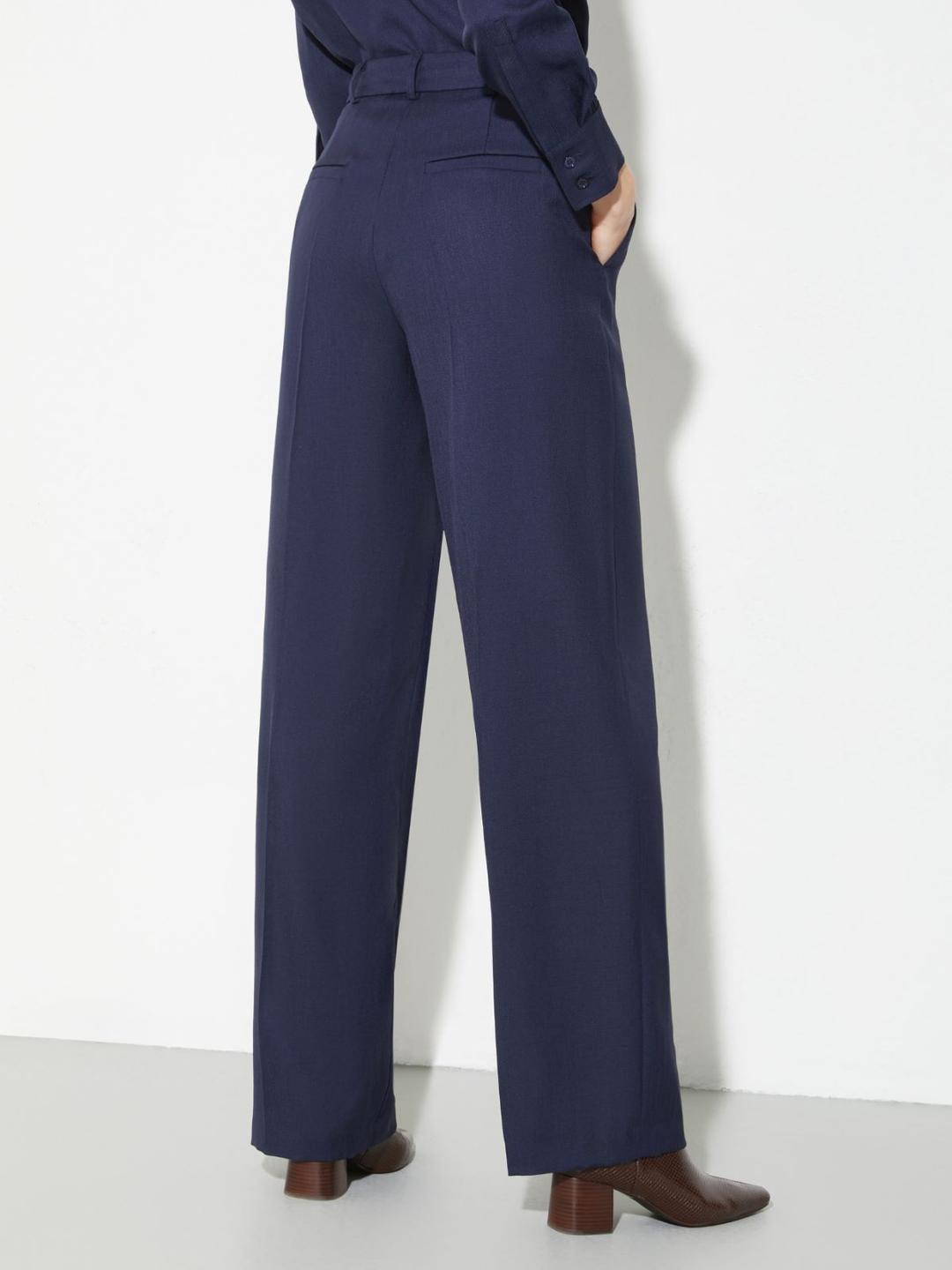 Pantaloni ampi in twill fiammato | Max&Co Pantaloni ampi in twill fiammato | Max&Co