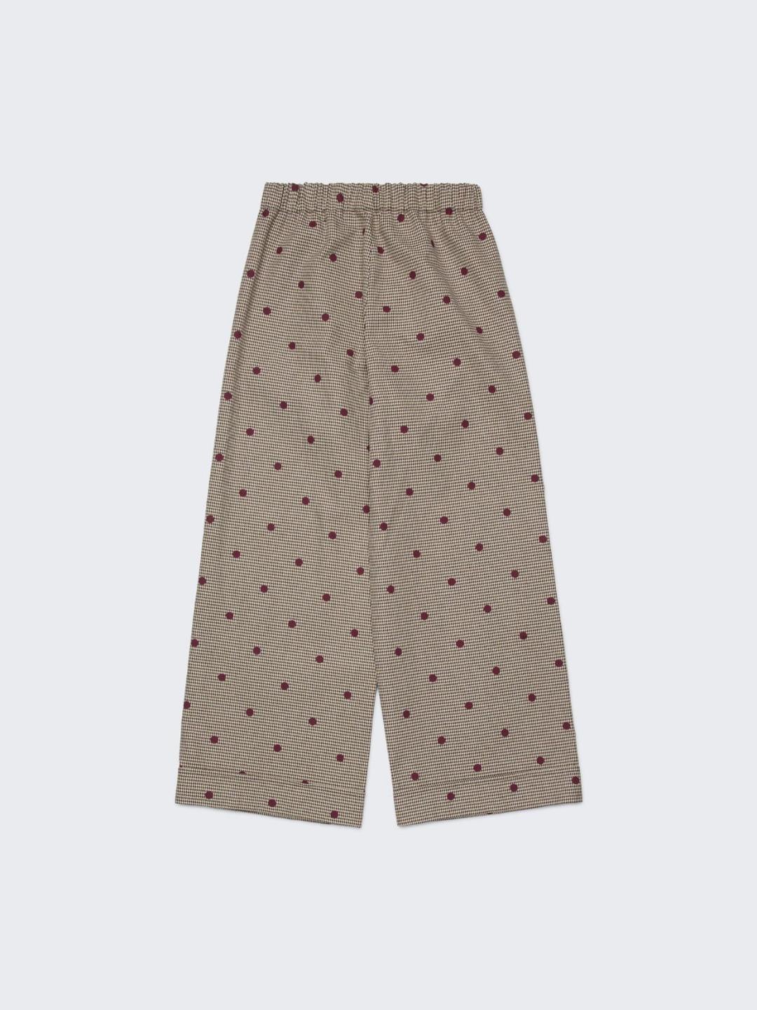 Pantaloni straight in pied-de-poule a pois KID | Max&Co Pantaloni straight in pied-de-poule a pois KID | Max&Co