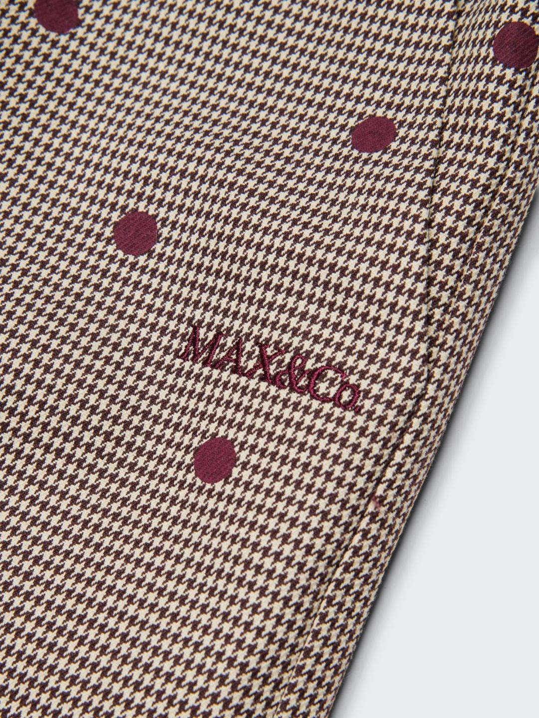 Pantaloni straight in pied-de-poule a pois KID | Max&Co Pantaloni straight in pied-de-poule a pois KID | Max&Co