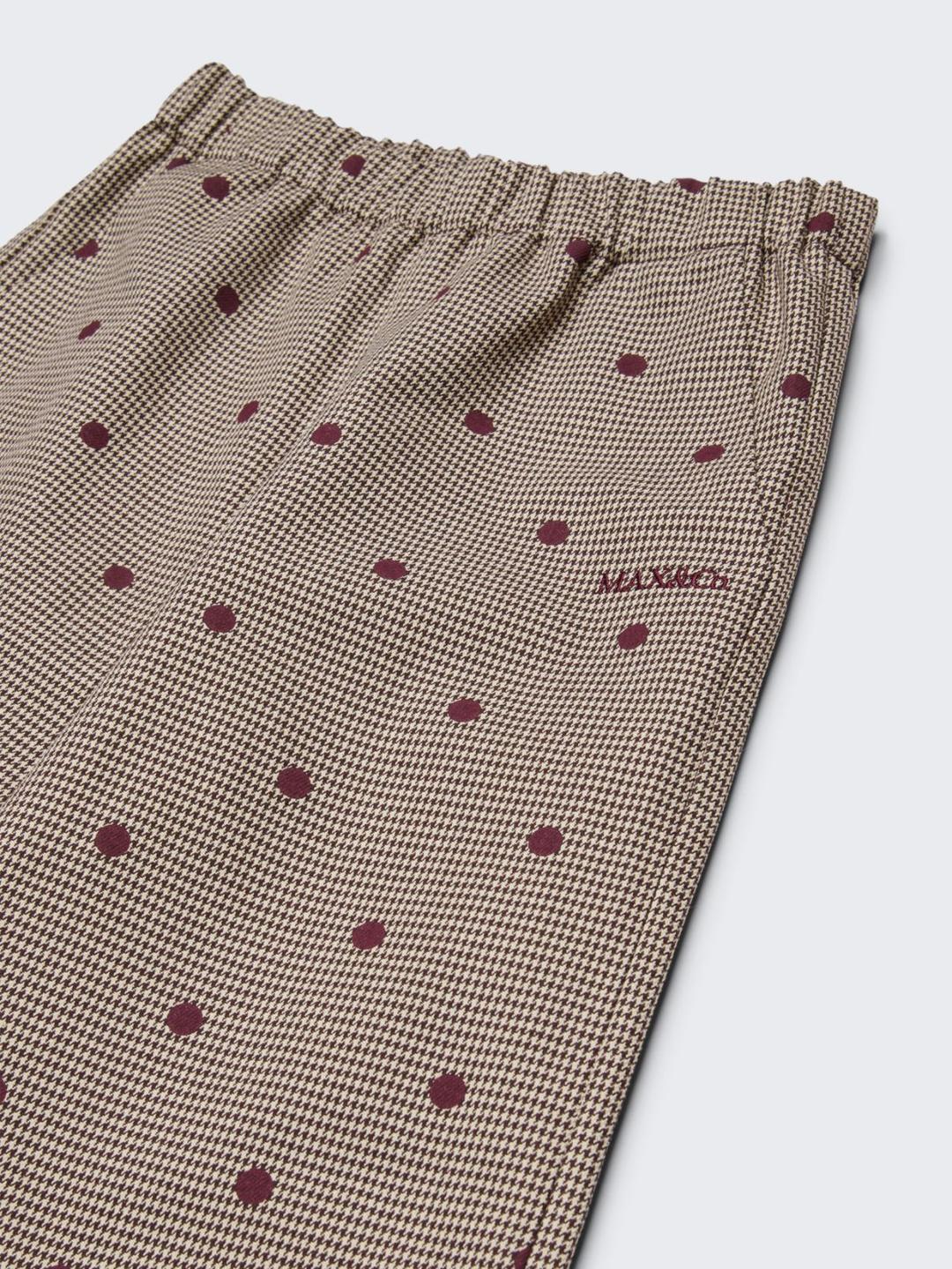 Pantaloni straight in pied-de-poule a pois KID | Max&Co Pantaloni straight in pied-de-poule a pois KID | Max&Co