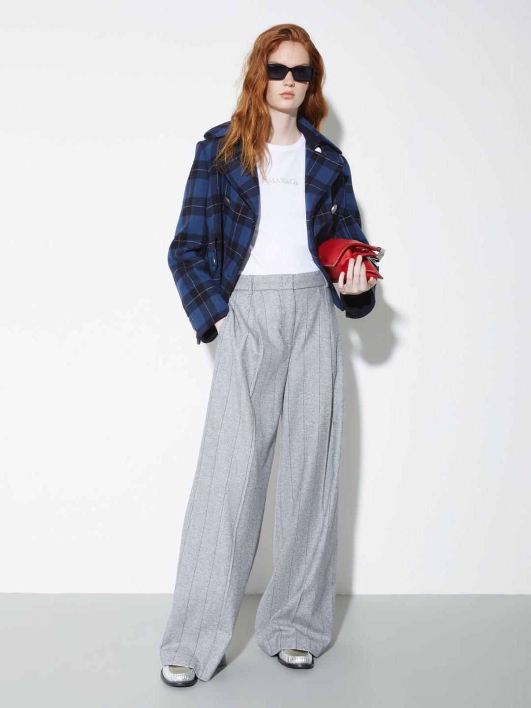 Pantaloni ampi in flanella | Max&Co Pantaloni ampi in flanella | Max&Co