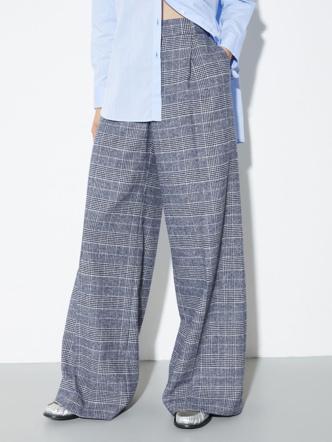 Pantaloni ampi in flanella | Max&Co Pantaloni ampi in flanella | Max&Co