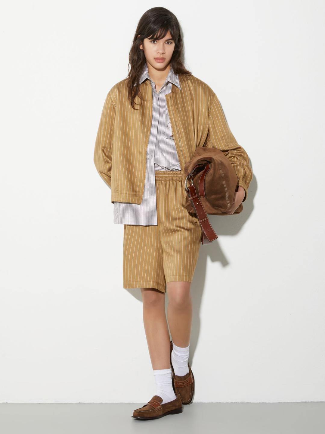 Shorts gessati in twill fluido | Max&Co Shorts gessati in twill fluido | Max&Co