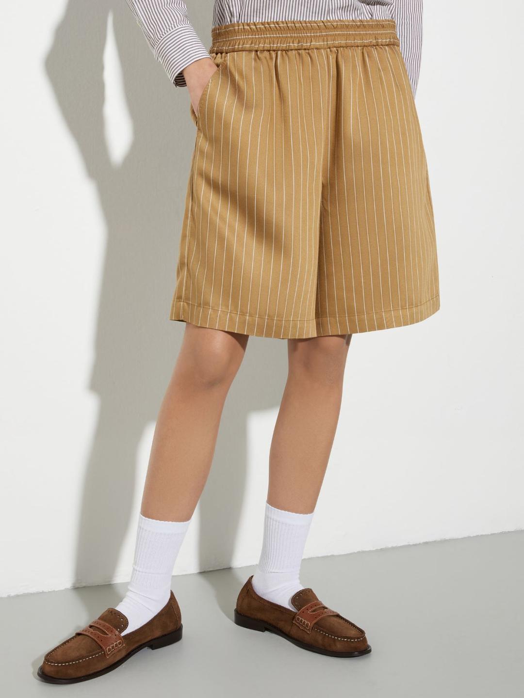 Shorts gessati in twill fluido | Max&Co Shorts gessati in twill fluido | Max&Co