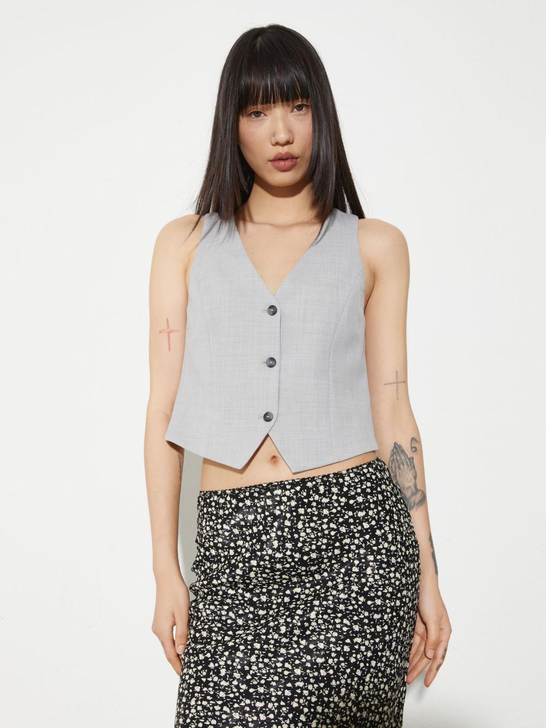 Gilet slim in grisaglia | Max&Co Gilet slim in grisaglia | Max&Co