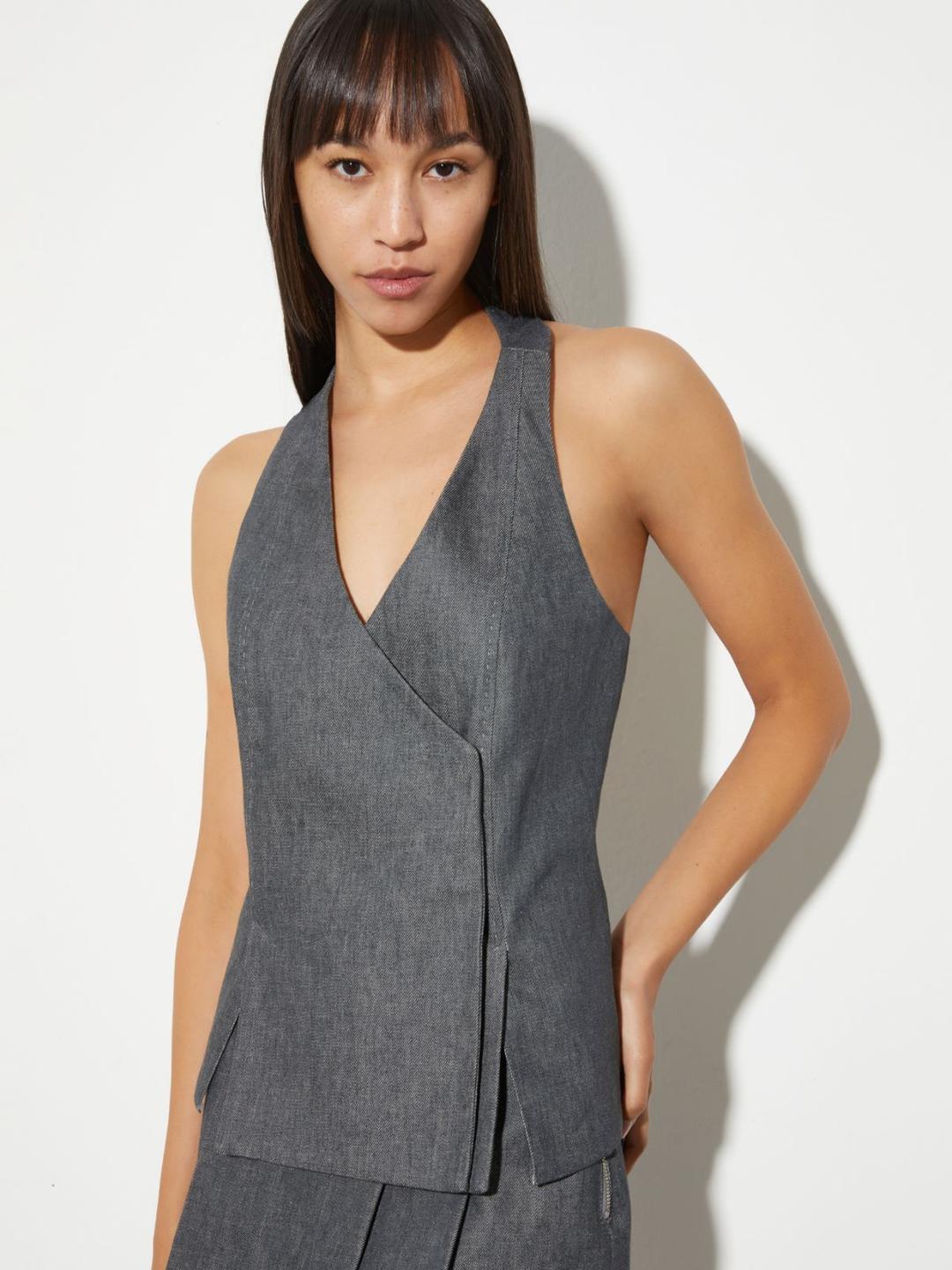 Gilet in denim Sartorial Greys | Max&Co Gilet in denim Sartorial Greys | Max&Co