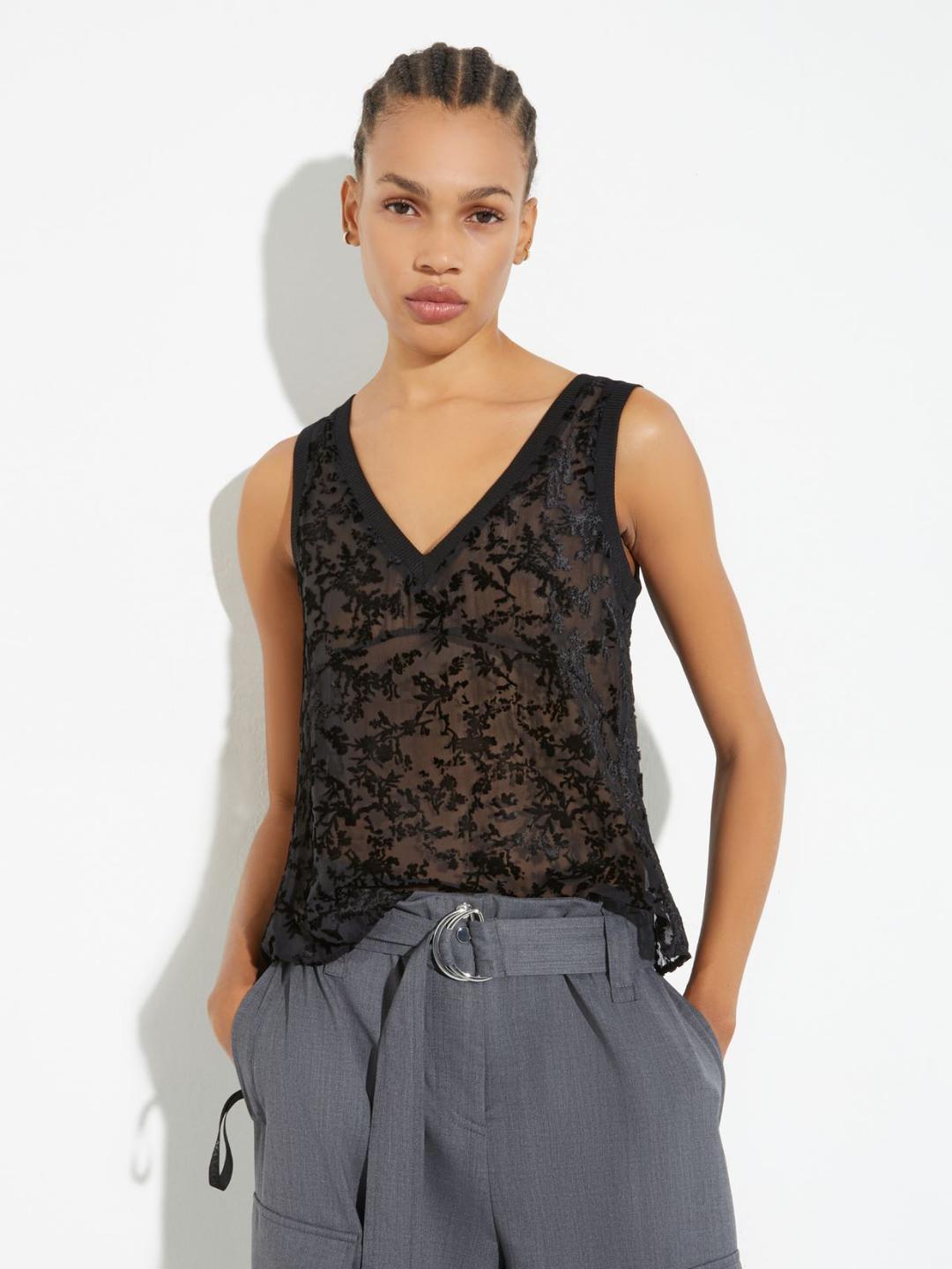 Top in velluto dévoré | Max&Co Top in velluto dévoré | Max&Co