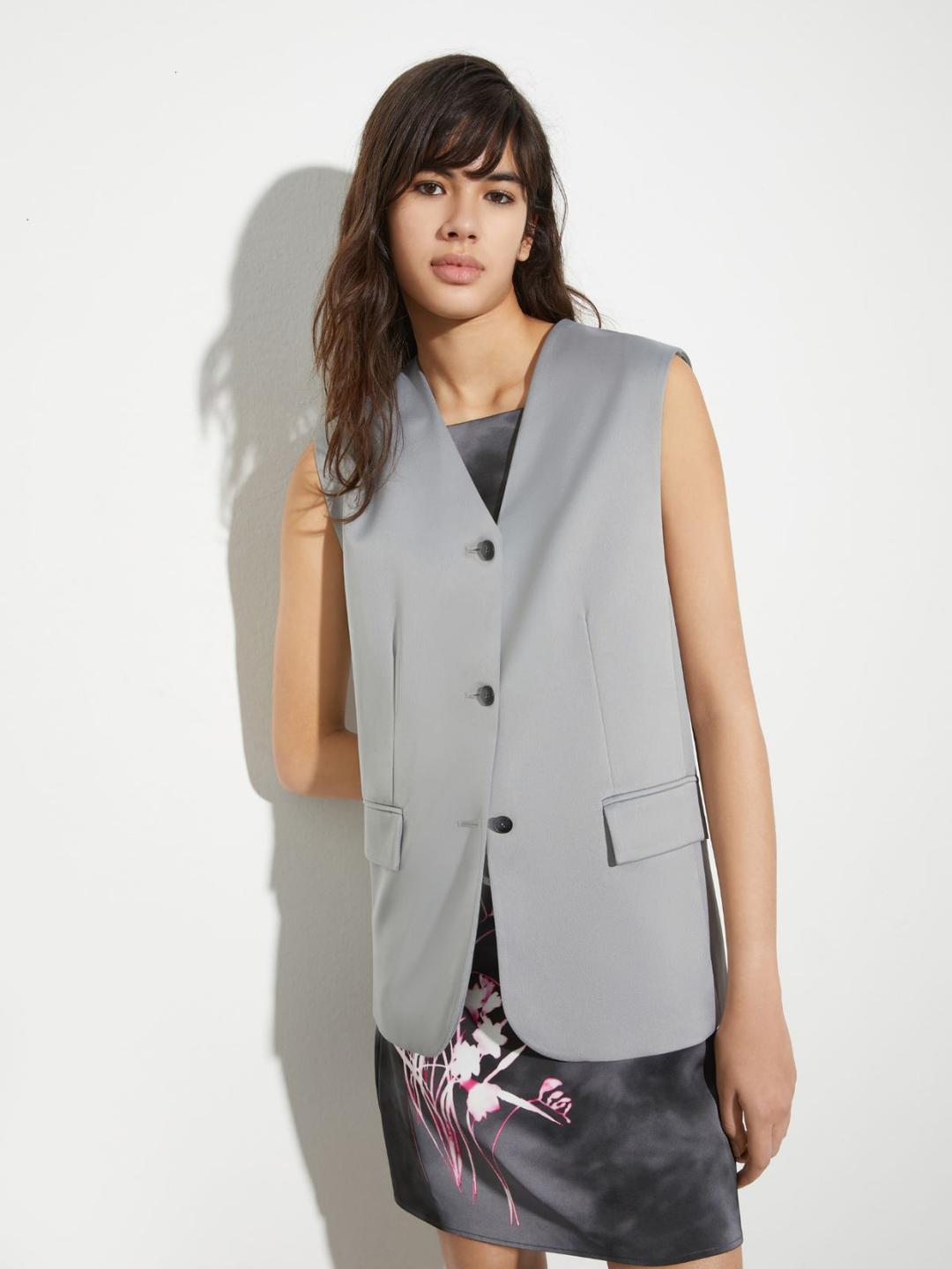 Blazer gilet in envers satin | Max&Co Blazer gilet in envers satin | Max&Co