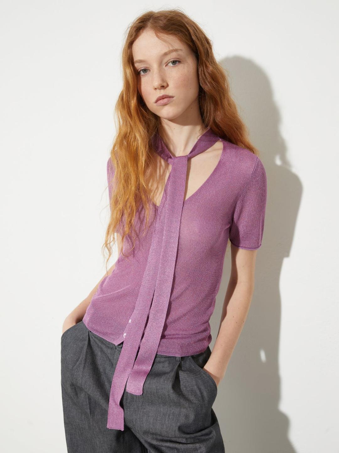 Cardigan con sciarpa sottile | Max&Co Cardigan con sciarpa sottile | Max&Co