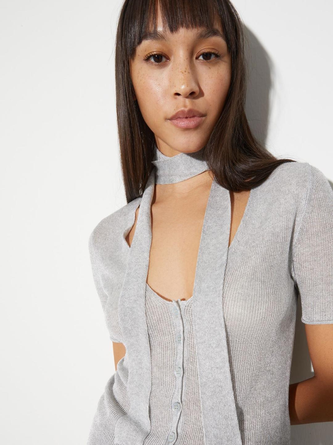 Cardigan con sciarpa sottile | Max&Co Cardigan con sciarpa sottile | Max&Co