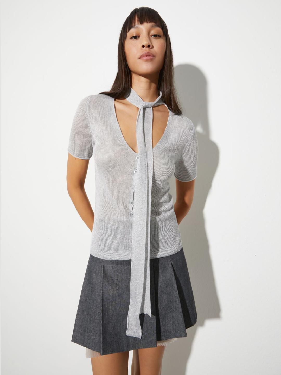 Cardigan con sciarpa sottile | Max&Co Cardigan con sciarpa sottile | Max&Co