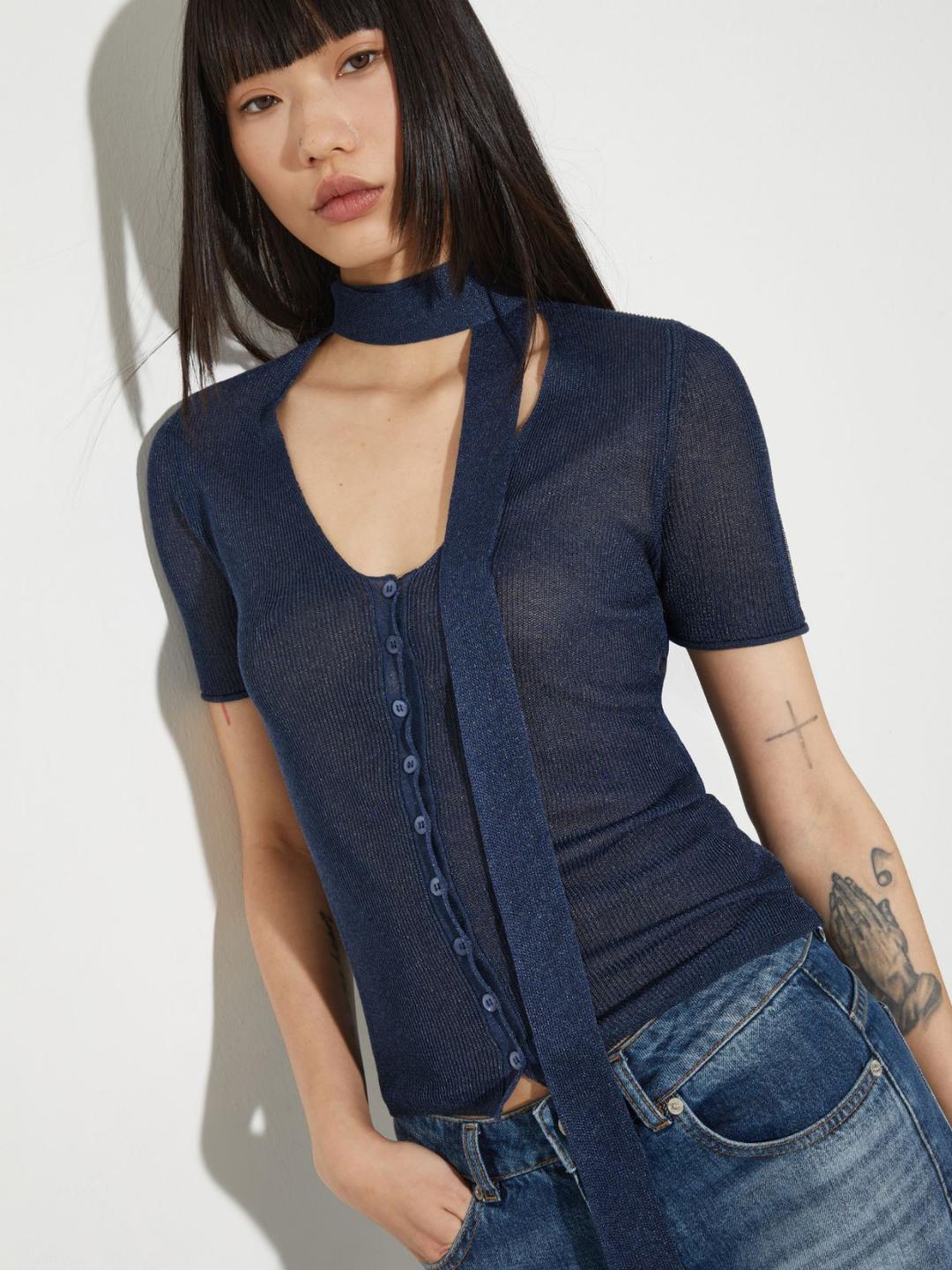 Cardigan con sciarpa sottile | Max&Co Cardigan con sciarpa sottile | Max&Co