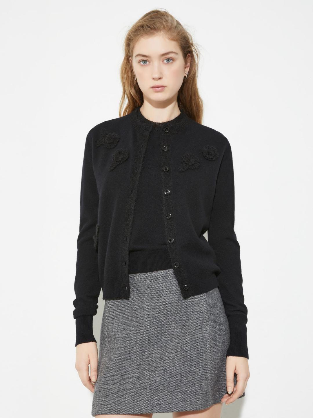 Cardigan con appliqué floreali | Max&Co Cardigan con appliqué floreali | Max&Co