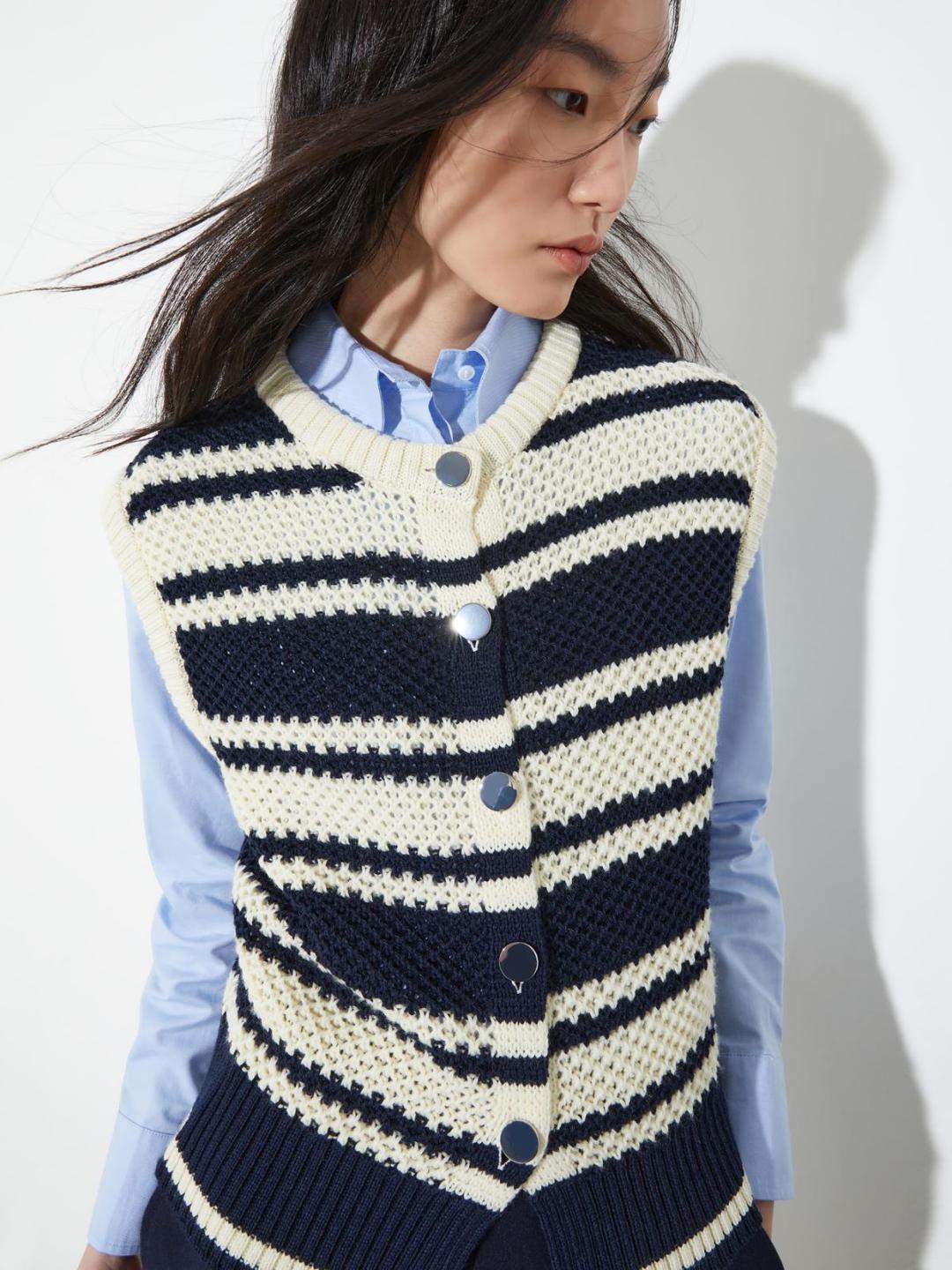 Gilet in maglia a righe | Max&Co Gilet in maglia a righe | Max&Co