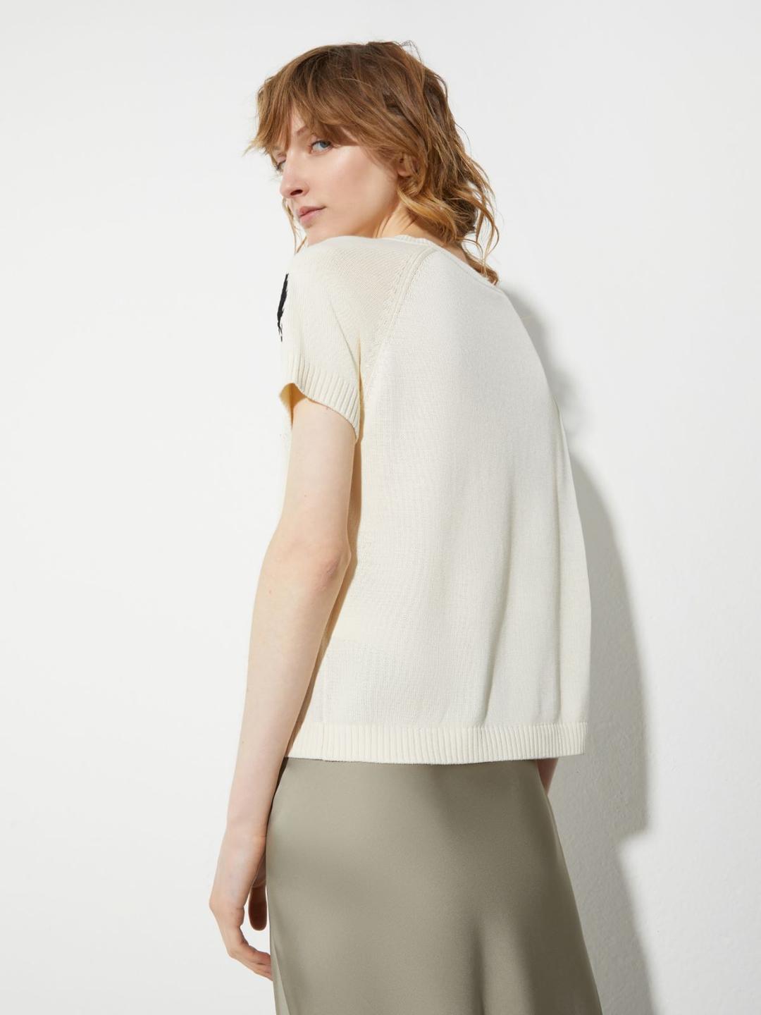 T-shirt in maglia ricamata | Max&Co T-shirt in maglia ricamata | Max&Co