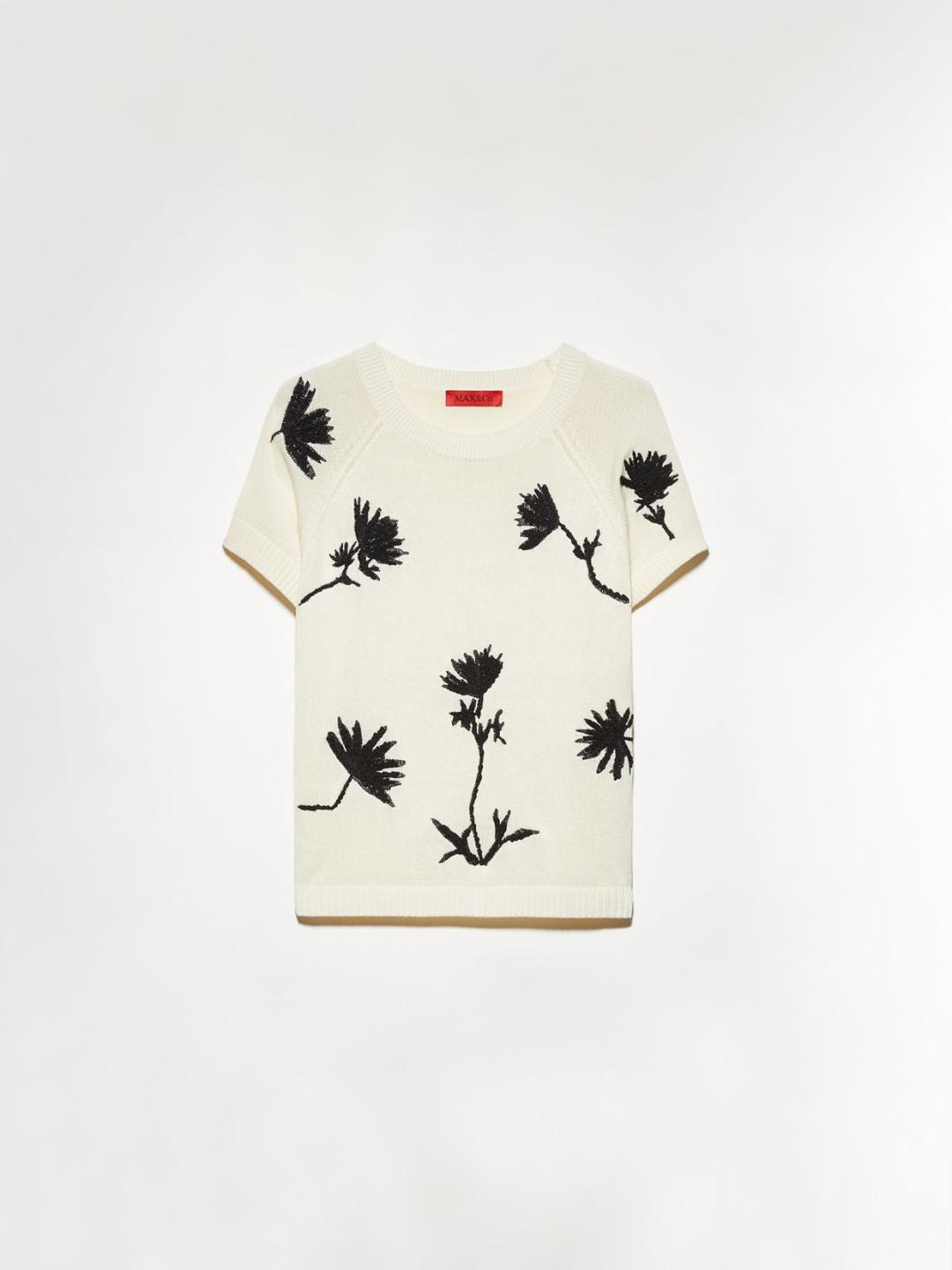 T-shirt in maglia ricamata | Max&Co T-shirt in maglia ricamata | Max&Co