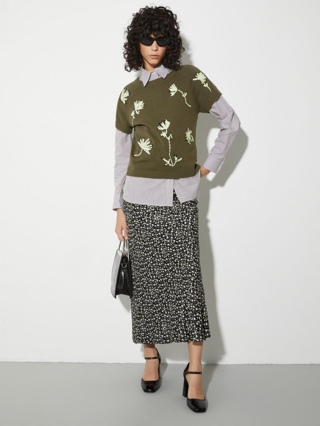 T-shirt in maglia ricamata | Max&Co T-shirt in maglia ricamata | Max&Co