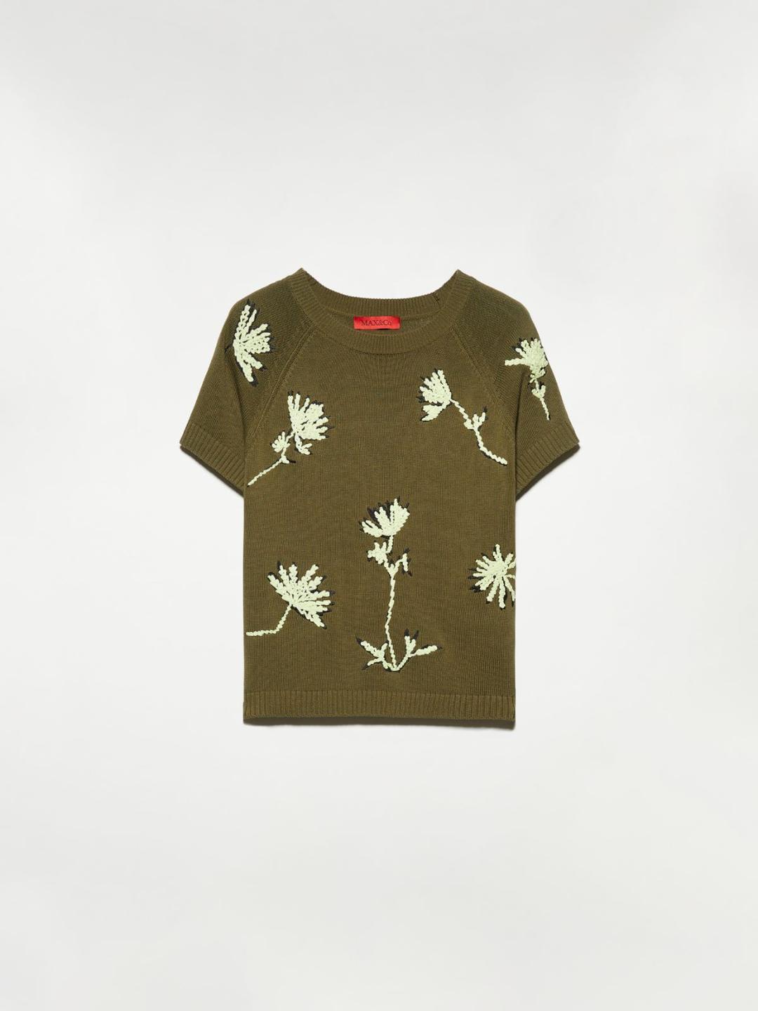 T-shirt in maglia ricamata | Max&Co T-shirt in maglia ricamata | Max&Co