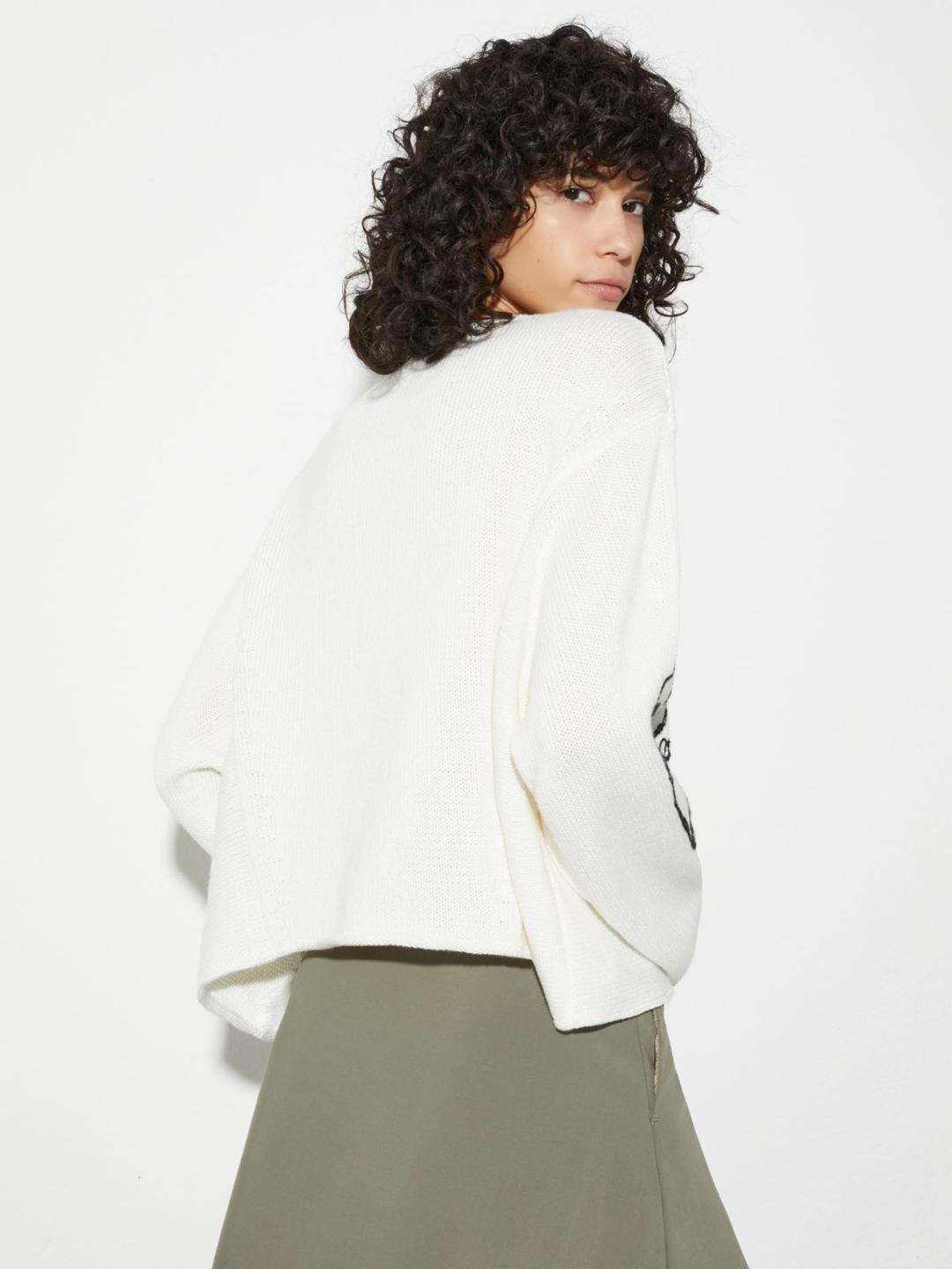 Maglia ricamata in cotone e lana | Max&Co Maglia ricamata in cotone e lana | Max&Co