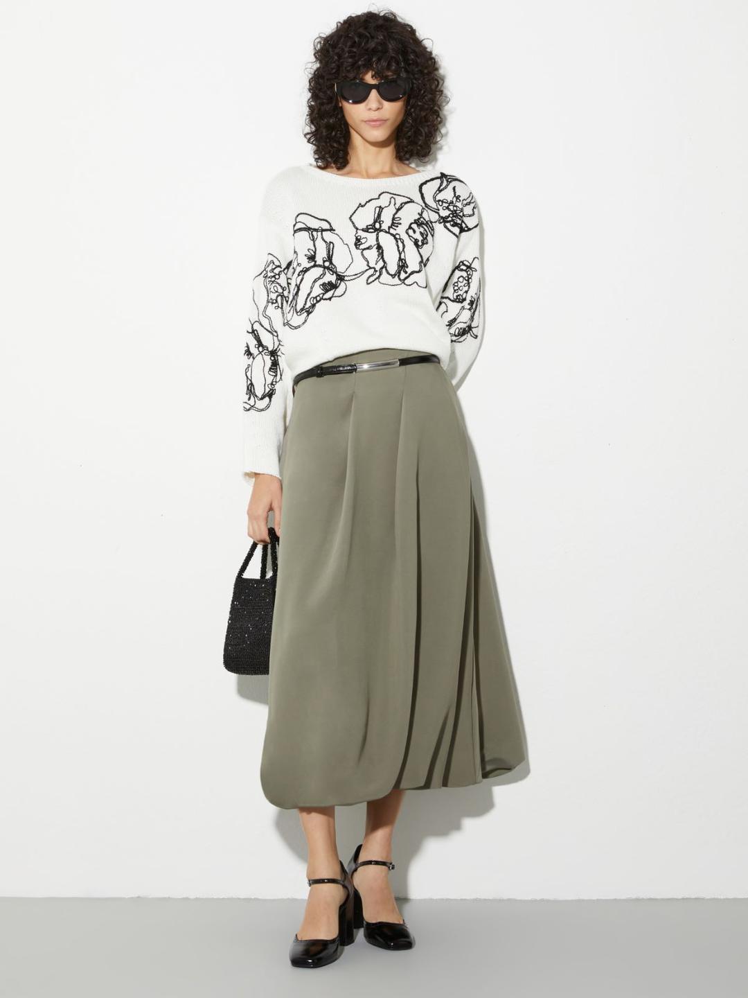 Maglia ricamata in cotone e lana | Max&Co Maglia ricamata in cotone e lana | Max&Co