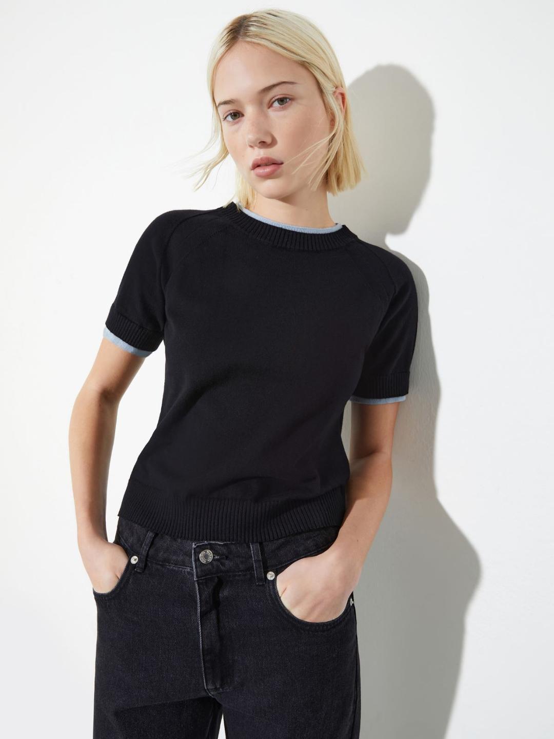T-shirt in cotone e cashmere | Max&Co T-shirt in cotone e cashmere | Max&Co