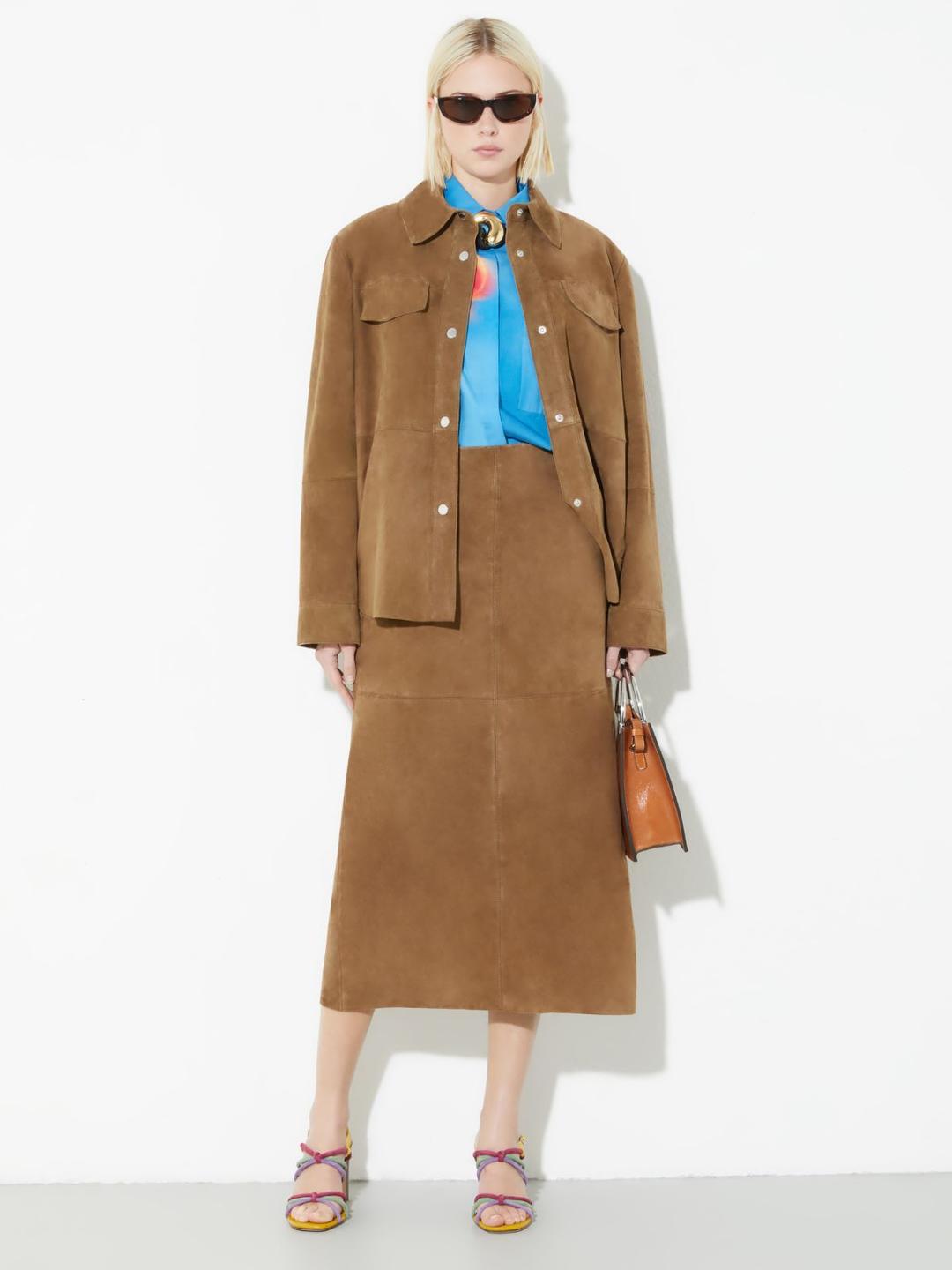 Gonna in pelle scamosciata | Max&Co Gonna in pelle scamosciata | Max&Co