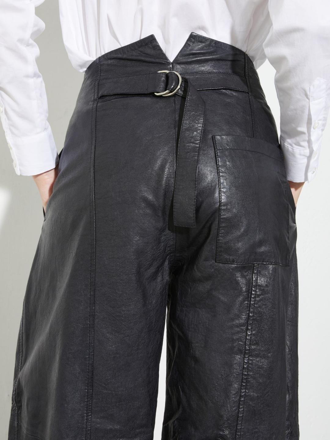 Pantaloni barrel leg in pelle | Max&Co Pantaloni barrel leg in pelle | Max&Co