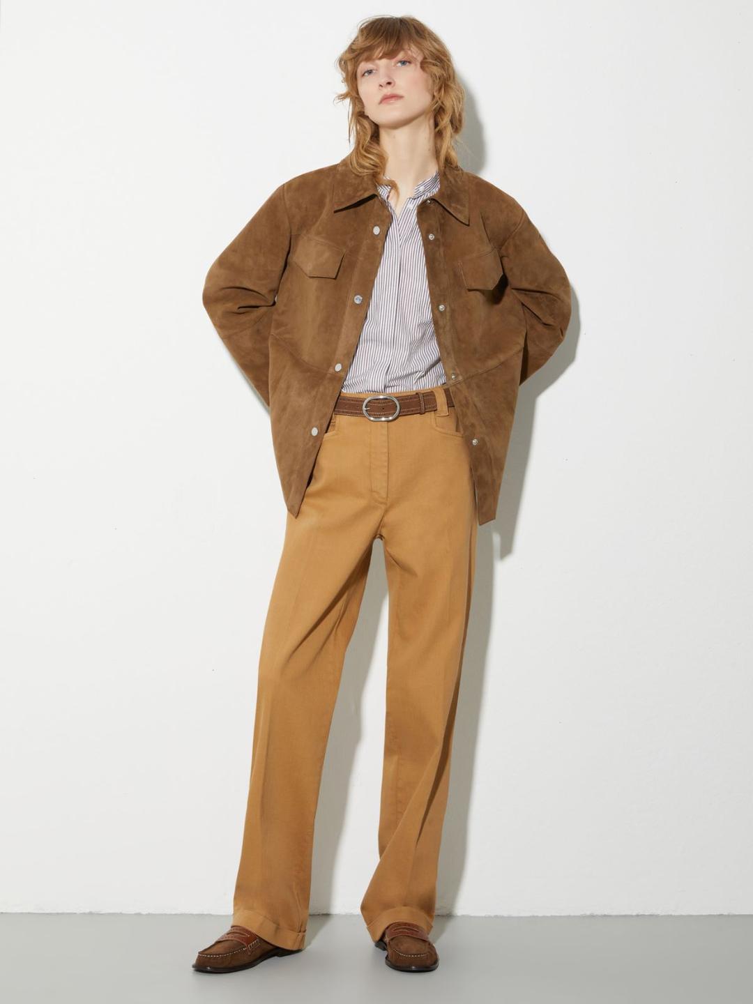 Giacca camicia in pelle scamosciata | Max&Co Giacca camicia in pelle scamosciata | Max&Co