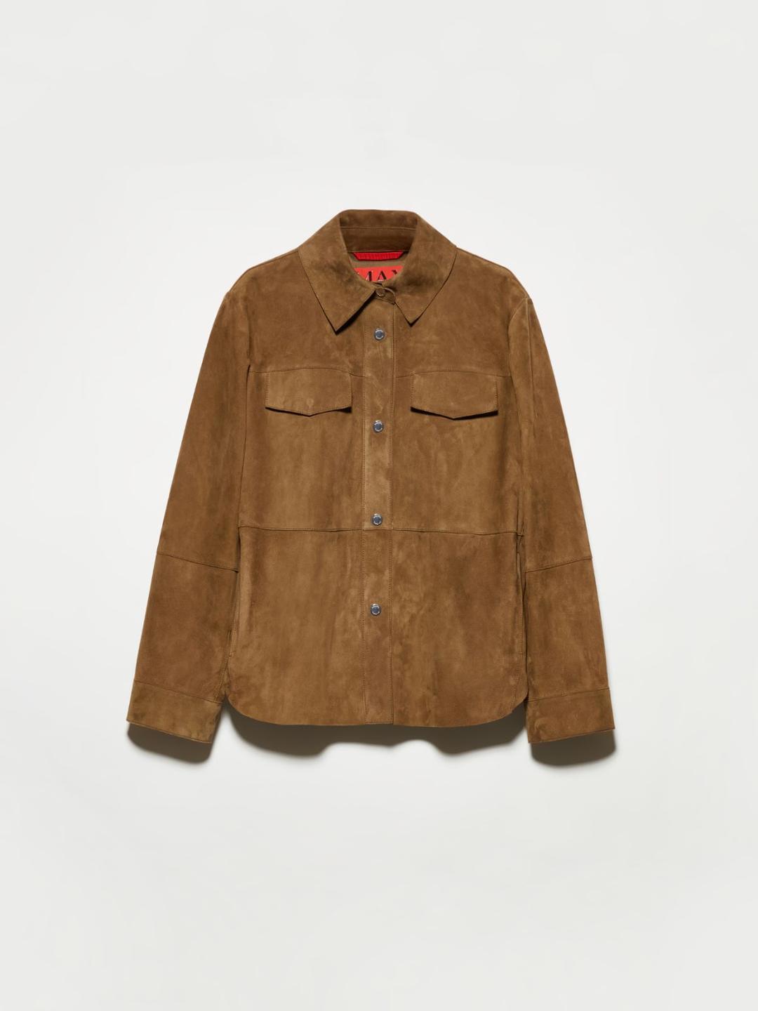 Giacca camicia in pelle scamosciata | Max&Co Giacca camicia in pelle scamosciata | Max&Co