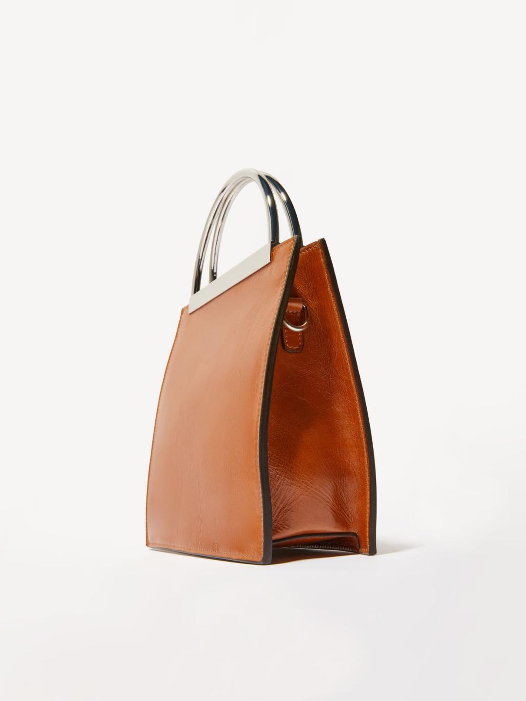 Borsa in pelle con manici in metallo | Max&Co Borsa in pelle con manici in metallo | Max&Co