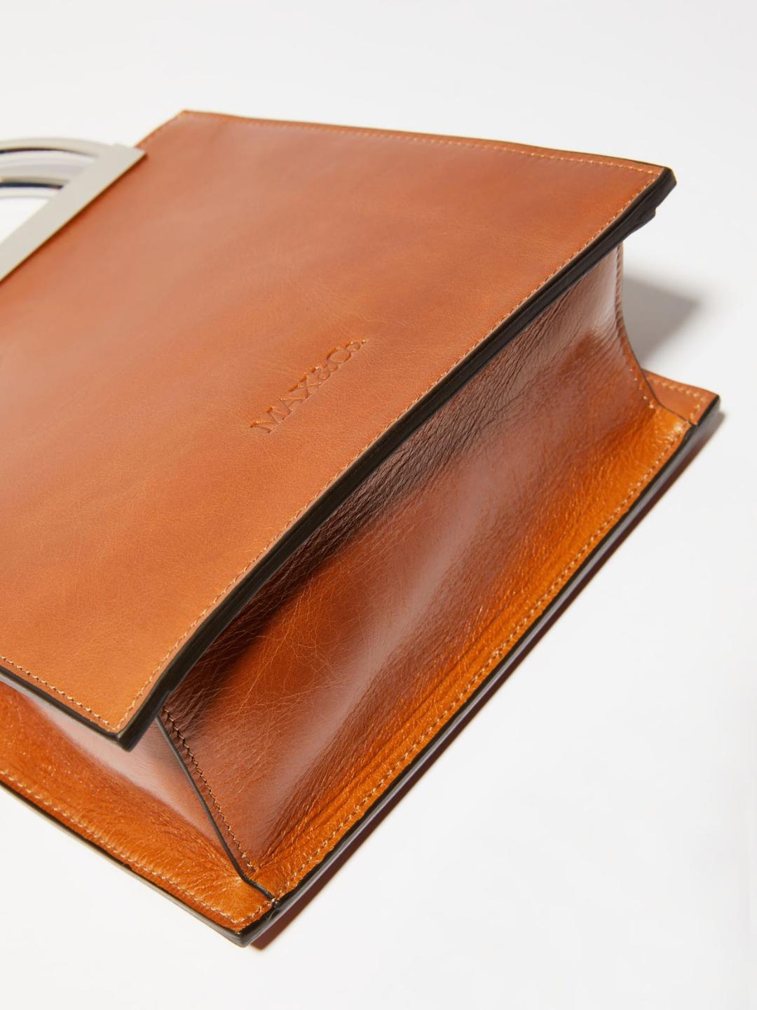 Borsa in pelle con manici in metallo | Max&Co Borsa in pelle con manici in metallo | Max&Co