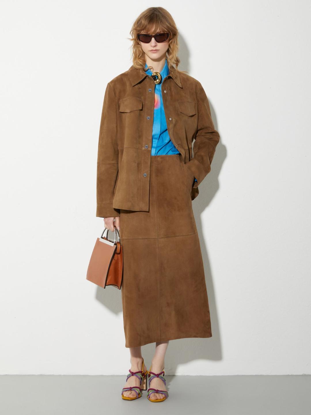 Borsa in pelle con manici in metallo | Max&Co Borsa in pelle con manici in metallo | Max&Co