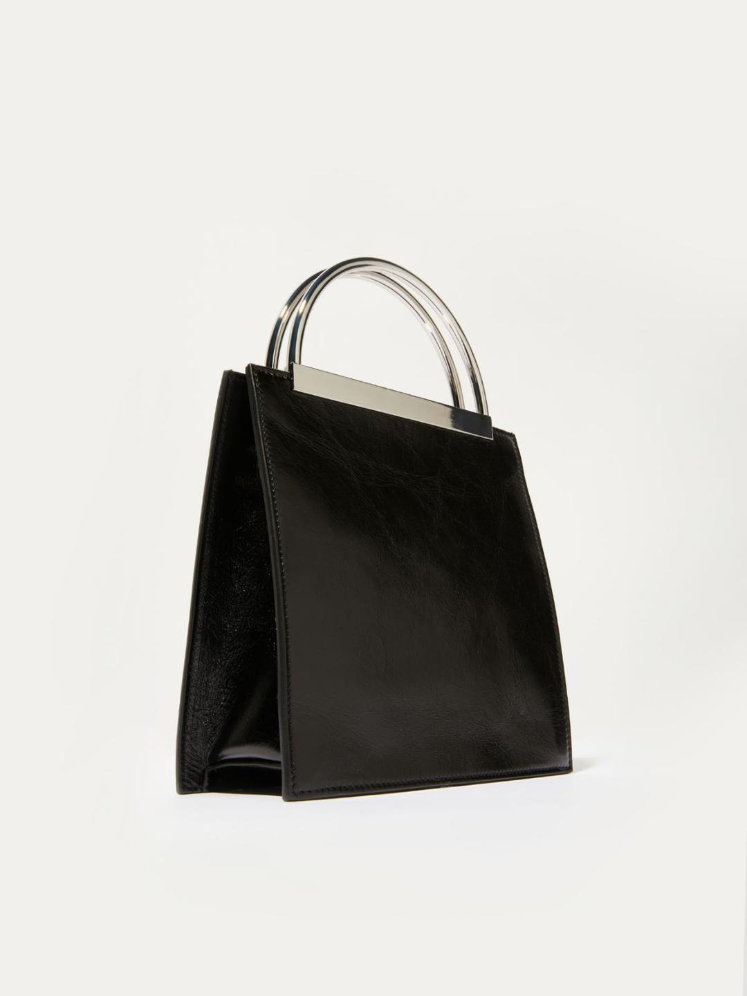 Borsa in pelle con manici in metallo | Max&Co Borsa in pelle con manici in metallo | Max&Co