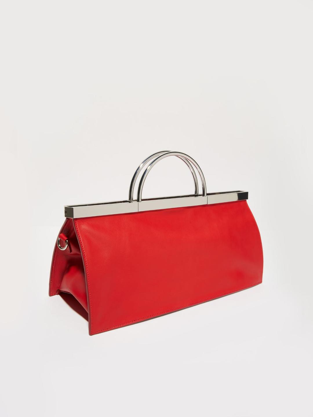 Borsa in pelle con manici in metallo | Max&Co Borsa in pelle con manici in metallo | Max&Co