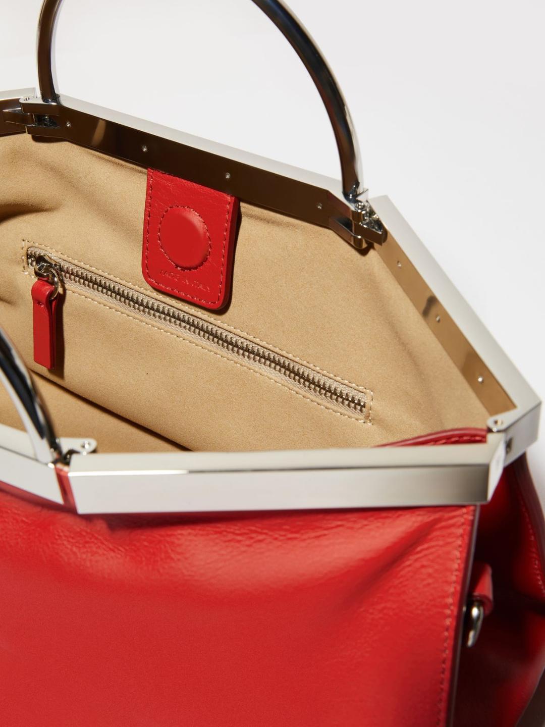 Borsa in pelle con manici in metallo | Max&Co Borsa in pelle con manici in metallo | Max&Co